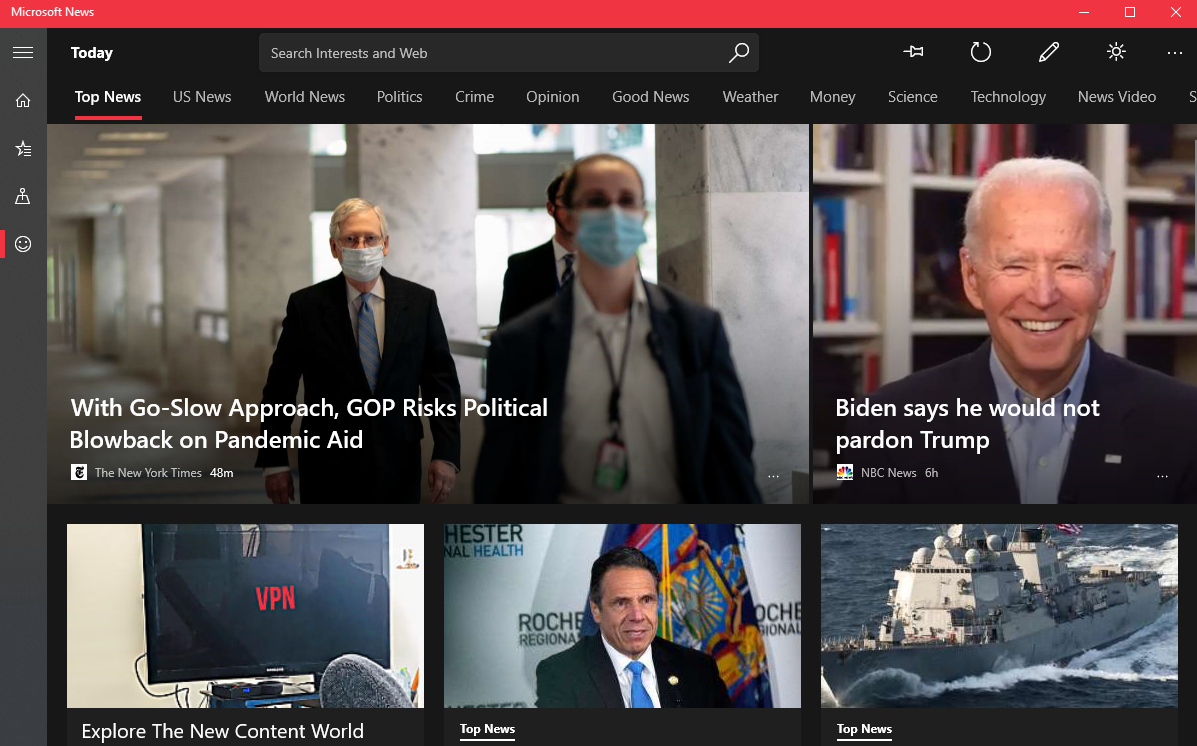 How to enable Dark theme in Microsoft news