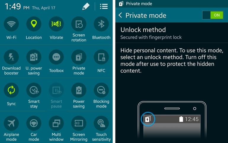 How To Use Private Mode On The Samsung Galaxy S5