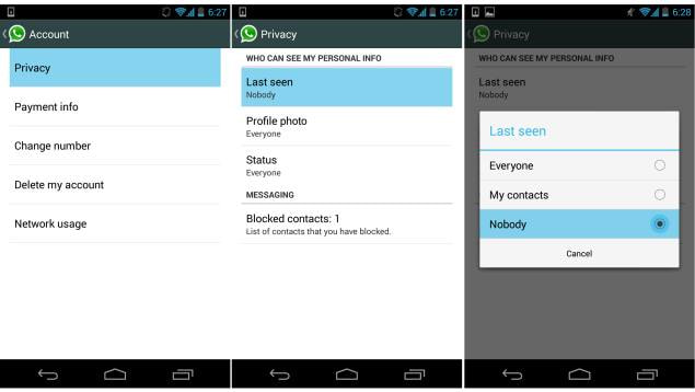 How to remove last seen on whatsapp on android