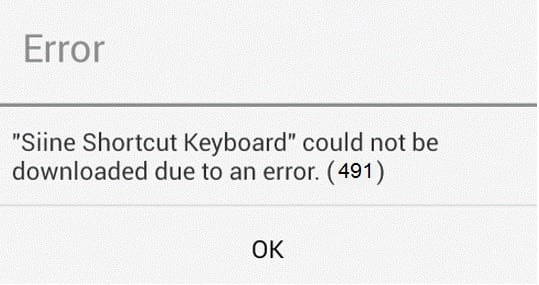How to fix Google play store error 491