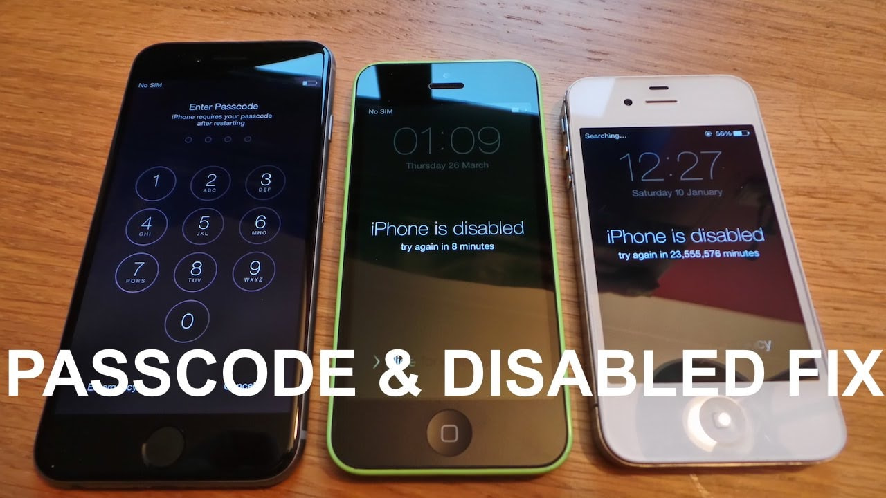 How To Fix iPhone Is Disabled Error After Incorrect Password Entries
