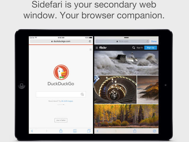 Browse Two Webpages Side by Side With Sidesafari On iPad