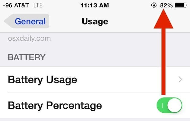 How To Show Battery Percentage On iPhone 6 To Indicate Remaining Battery Life