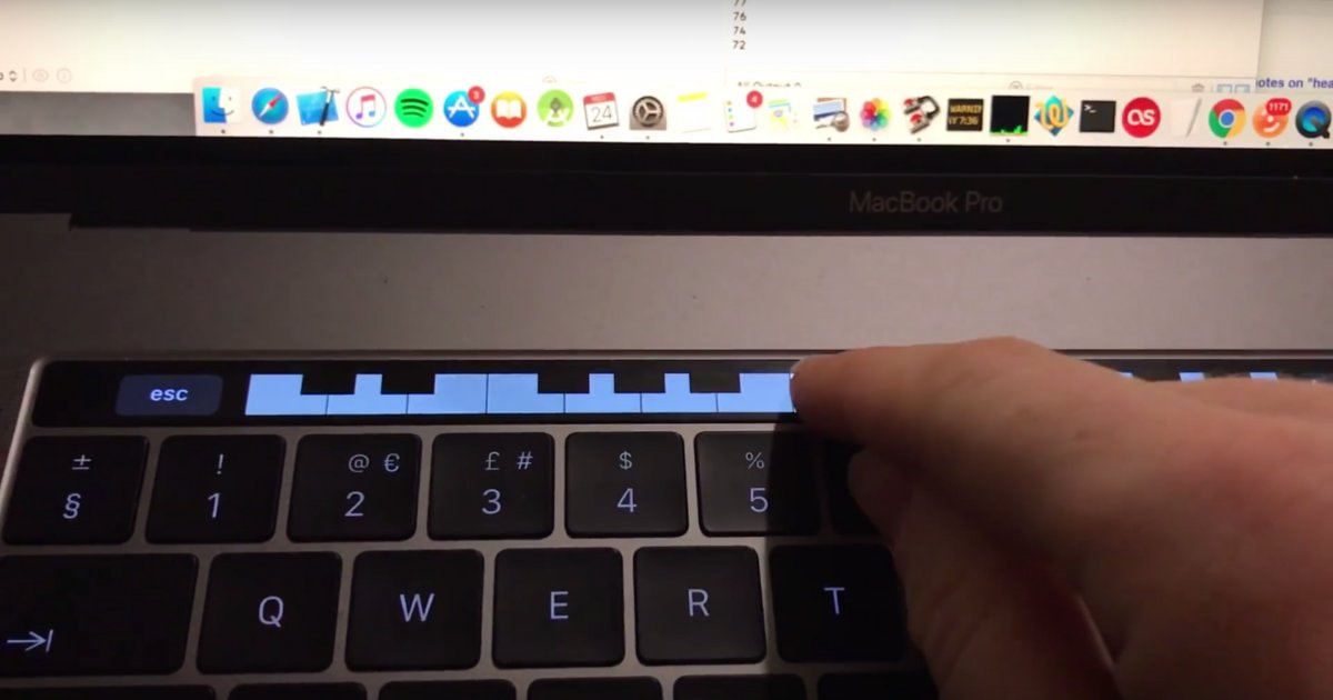 Touch Bar Piano: An App That Lets You Play Piano On MacBook Pro’s Touch Bar