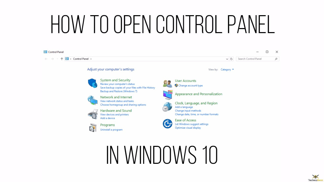 How To Open Control Panel In Windows 10