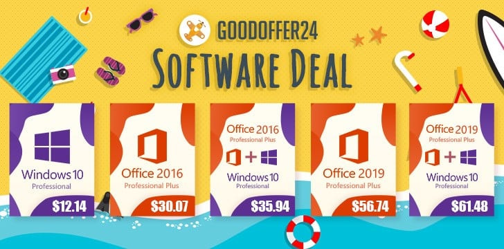 Windows 10 & Office2016/2019 HOT SUMMER SALE – up to 20% OFF on all Software!
