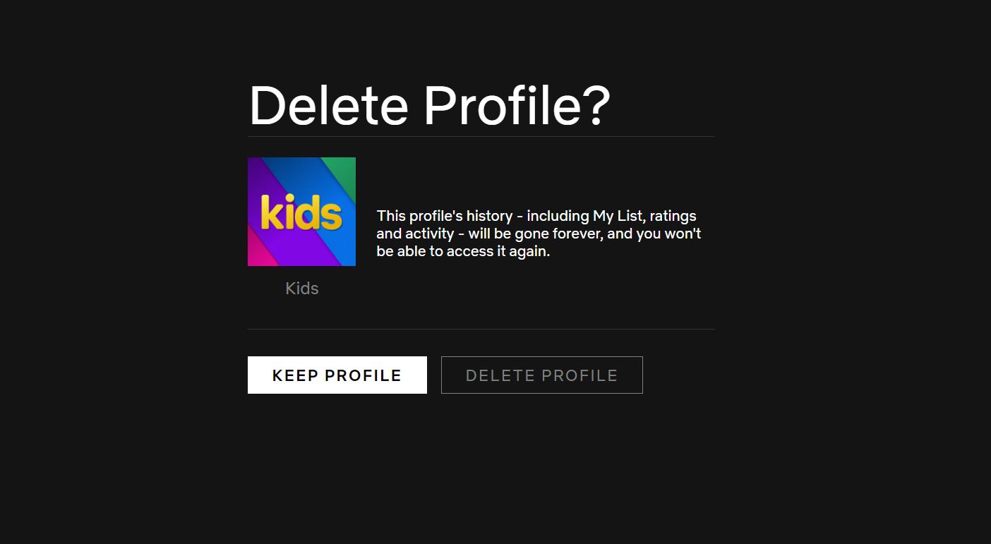 How to delete profiles on Netflix