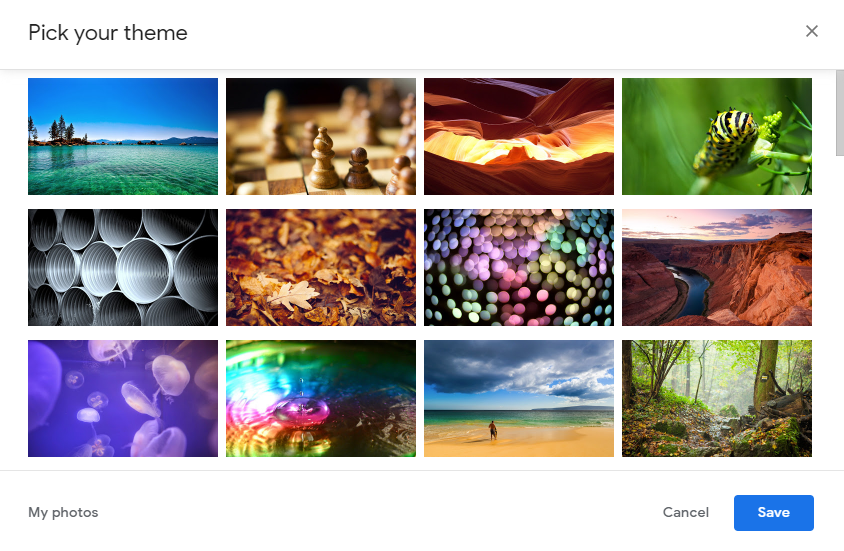 How to change the theme in Gmail