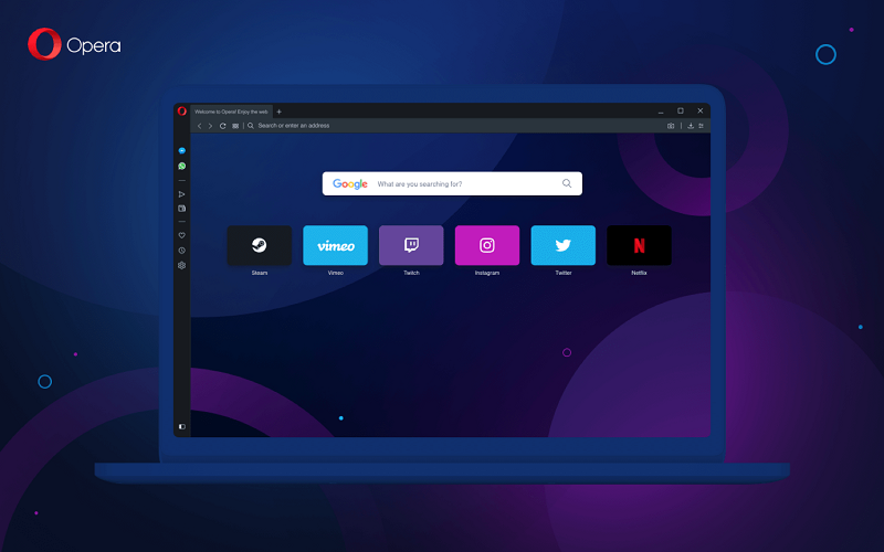 How to choose the startup screen in Opera GX gaming browser