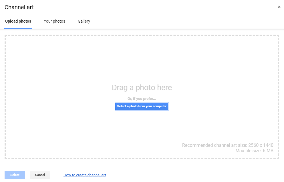 How to add or change channel art on YouTube