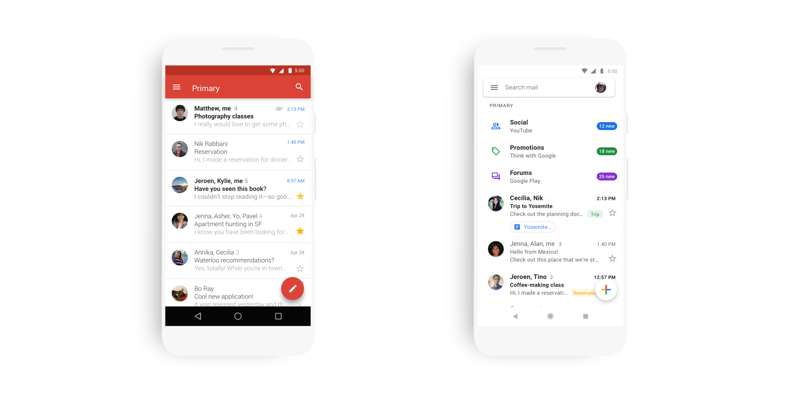 How to change inbox type in the Gmail app