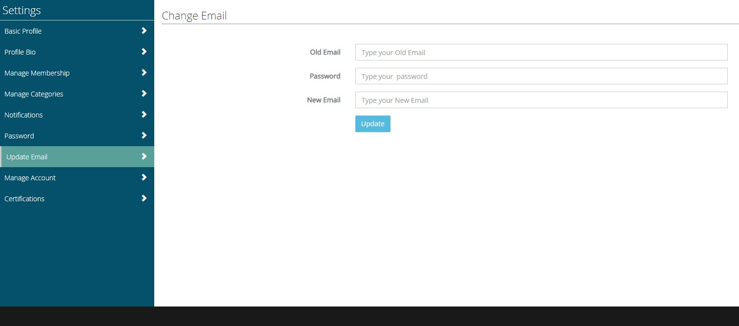 How to change your email on Truelancer