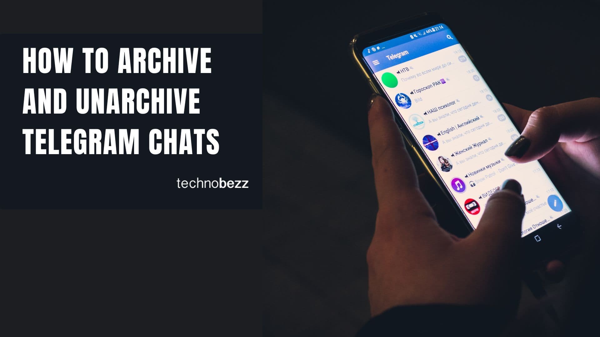 How to archive and unarchive Telegram chats