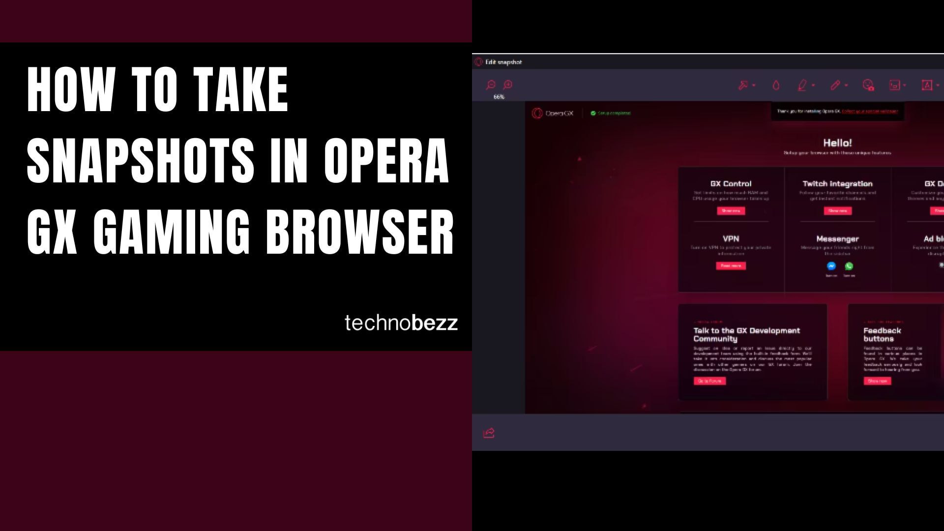 How to Take Snapshots in Opera GX Gaming Browser