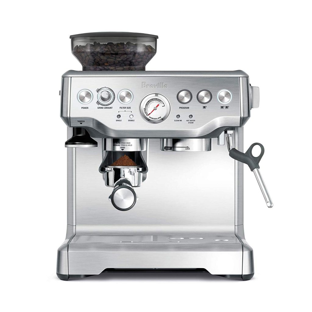 Máquina de café espresso Breville de acero inoxidable cepillado