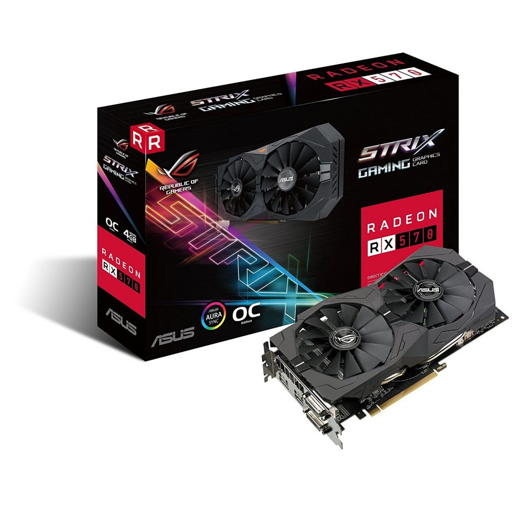 Asus ROG Strix Radeon RX 570 4GB OC Edition VR Ready Card