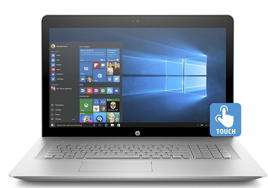 Laptop HP Envy de 17 pulgadas con pantalla táctil