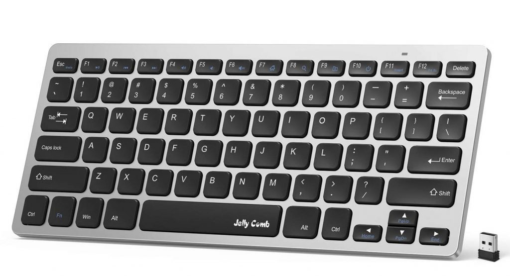 Jelly Comb Ultra Thin tragbare drahtlose Tastatur für PC