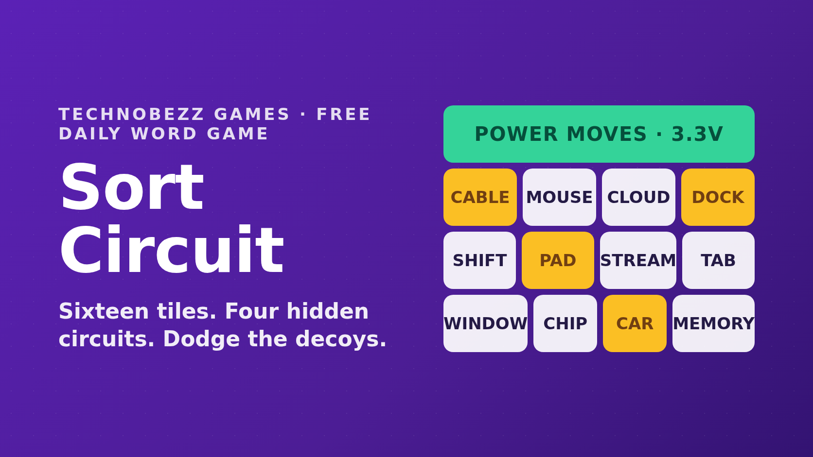 Sort Circuit Daily Word Game